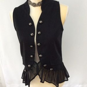 Disney Pirates of the Caribbean Black Vest NWT